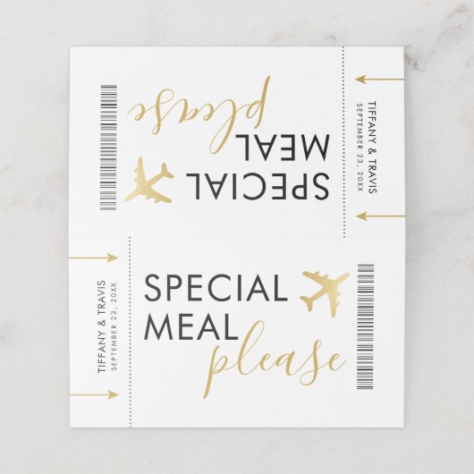 カスタム食事要求表配置設定カード プレイスカード (外部開封)