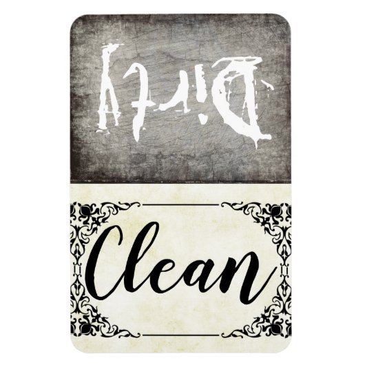 カスタム食洗機ダーティ・クリーン磁石 マグネット (縦)