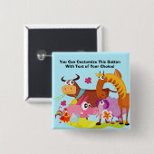 カスタム飼育動物ボタン 缶バッジ (正面&裏面)