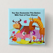 カスタム飼育動物ボタン 缶バッジ (正面)