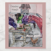 カスタム馬のグッズのラベルの招待状 ワインラベル (シングルラベル)