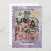 カスタム馬のグッズのラベルの招待状 招待状 (正面/裏面)