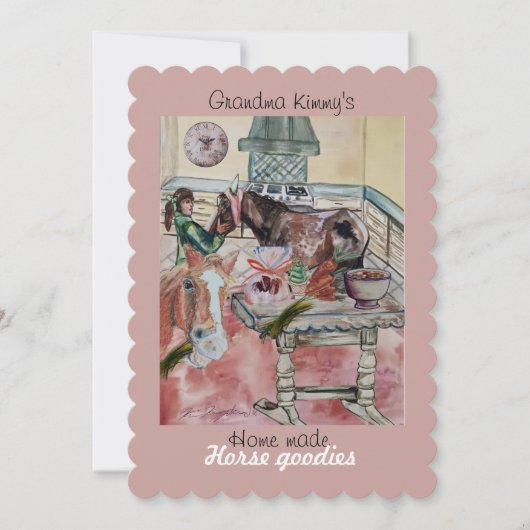 カスタム馬のグッズのラベルの招待状 招待状 (正面)