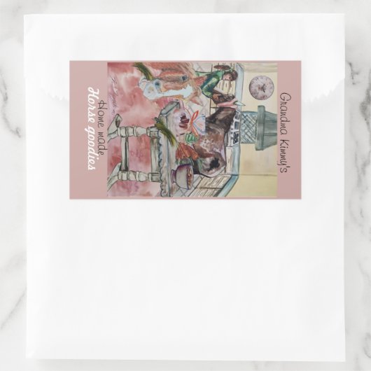 カスタム馬のグッズのラベルの招待状 長方形シール (バッグ)