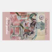 カスタム馬のグッズのラベルの招待状 長方形シール (正面)