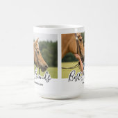 カスタム馬の写真ホワ最高のイト コーヒーマグカップ (中央)
