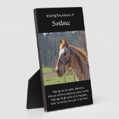 カスタム馬の名前と記念写真 フォトプラーク (側面)