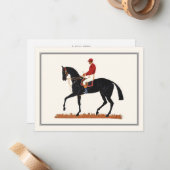 カスタム馬の文房具ヴィンテージありウマ科のがとう ノートカード (正面/裏面インサイチュ)