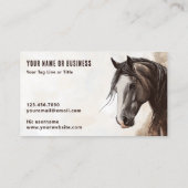 カスタム馬イラストレーションプロフェッショナル連絡 名刺 (裏面)