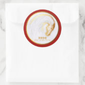 カスタム馬中国の年〔占星術の〕十二宮図誕生日RS 2 ラウンドシール (バッグ)