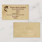 カスタム馬乗り厩舎の動物名刺 名刺 (正面/裏面)
