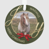 カスタム馬名フォト馬好き オーナメント (裏面)