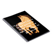 カスタム馬 テキスト フォト スパイラル 引用符なし ノートブック (右側)