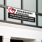 カスタム駐車禁止トウサイン遠くにバナー 横断幕 (ビルの外側)