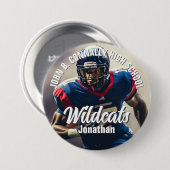 カスタム高校サッカー選手の写真大 缶バッジ (正面&裏面)