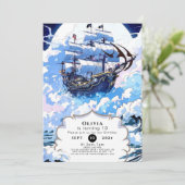 カスタム魅力船海賊誕生日 招待状 (スタンド正面)