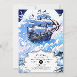 カスタム魅力船海賊誕生日 招待状