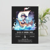 カスタム魅惑の海賊誕生日 招待状 (スタンド正面)