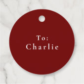 カスタム魅惑サンタクロースのクリスマスギフトタグ フェイバータグ (裏面)