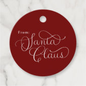 カスタム魅惑サンタクロースのクリスマスギフトタグ フェイバータグ (正面)