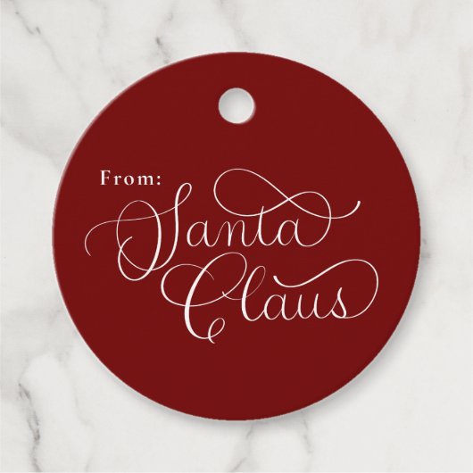 カスタム魅惑サンタクロースのクリスマスギフトタグ フェイバータグ (正面)