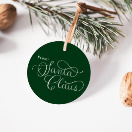 カスタム魅惑サンタクロースのクリスマスギフトタグ フェイバータグ