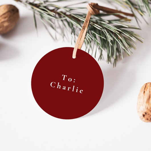 カスタム魅惑サンタクロースのクリスマスギフトタグ フェイバータグ