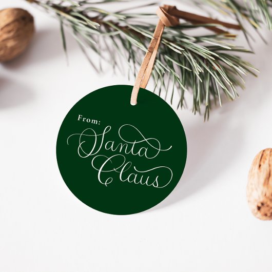 カスタム魅惑サンタクロースのクリスマスギフトタグ フェイバータグ