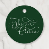 カスタム魅惑サンタクロースのクリスマスギフトタグ フェイバータグ (正面)