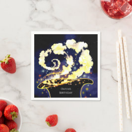 カスタム魅惑ワンドウィザード誕生日 スタンダードカクテルナプキン