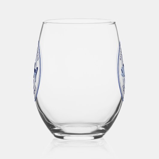 カスタム魚とタックルショップブルーフィッシャーマン ステムなしワイングラス (左)