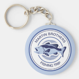 カスタム魚釣りトリップブルーレイクフィッシャーマン キーホルダー