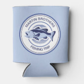 カスタム魚釣りトリップブルーレイクフィッシャーマン 缶クーラー (正面)