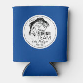 カスタム魚釣りビクールア |湖の名前 缶クーラー (正面)