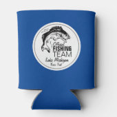 カスタム魚釣りビクールア |湖の名前 缶クーラー (裏面)