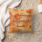 カスタム鮮やかオレンジブラウン離れ クッション (ブランケット)