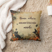 カスタム鮮やかオレンジブラウン離れ クッション (ブランケット)