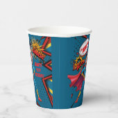 カスタム鮮やかスーパーヒーローカリチャチュア10誕生日 紙コップ (右)