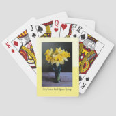 カスタム鮮やかダッフォジルス花瓶スチルライフテンプレート トランプ (裏面)