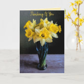 カスタム鮮やかDaffodil Still 考え Life's of You カード (黄色い花)