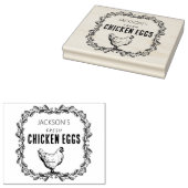 カスタム鶏の卵、スモールビジネス ラバースタンプ (押印)
