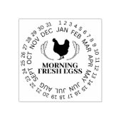カスタム鶏卵の日付 |ファームハウスのビジネス名 ラバースタンプ (インプリント)