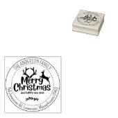 カスタム鹿差出人住所 ラバースタンプ (押印)