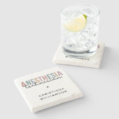 カスタム麻酔技術者レトロ麻酔技術 ストーンコースター (横)