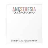 カスタム麻酔技術者レトロ麻酔技術 ノートパッド (正面)