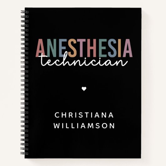 カスタム麻酔技術者レトロ麻酔技術 ノートブック (正面)