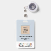 カスタム麻酔技術者レトロ麻酔技術 バッジ (伸縮クリップ付き付き表面)
