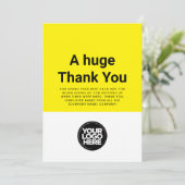 カスタム黄お礼従業員の感謝状 招待状 (スタンド正面)