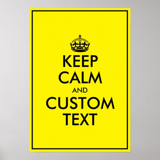 カスタム黄保平壁ポスターテンプレート ポスター (正面)