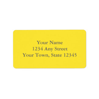 カスタム黄色とグレー印刷住所 シール